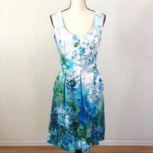 Nine West Blue Lagoon Pleated Dress